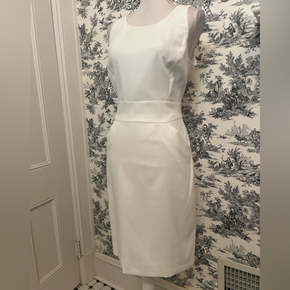 J Crew NWT women’s white sleeveless shift dress Size 10 BRAND NEW